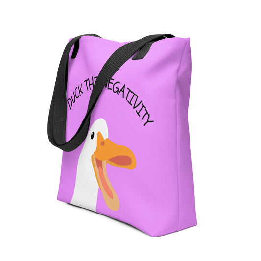 Duck the negativity (Pink/ Purple) - Tote bag