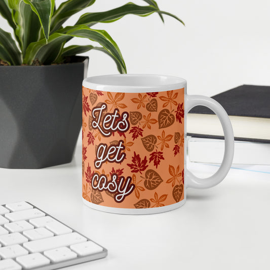 Let's get cosy - White glossy mug