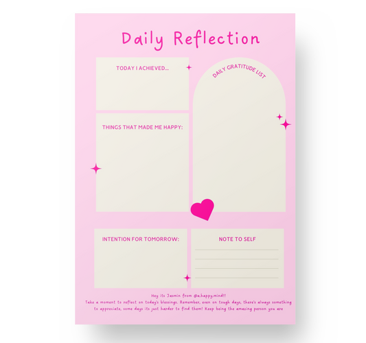 Daily reflection journal page- Digital Download